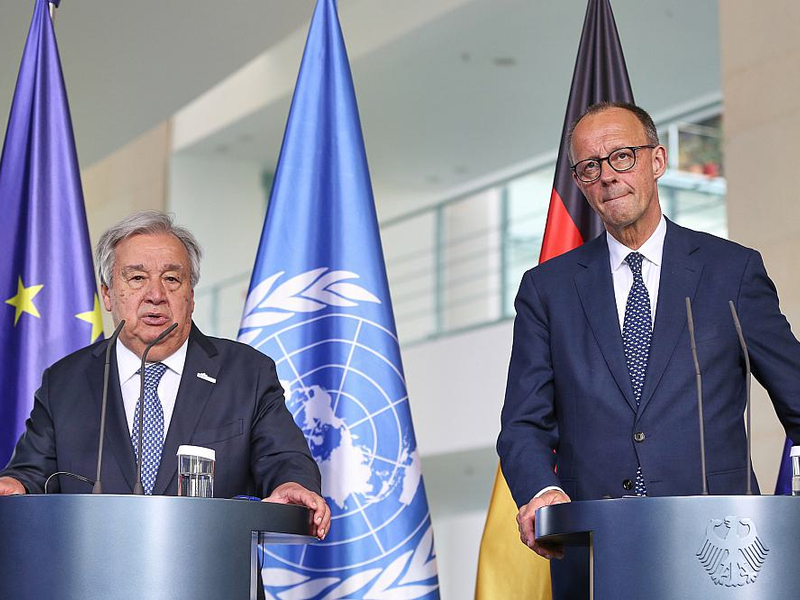 Antònio Guterres und Friedrich Merz am 14.05.2025 - Foto: über dts Nachrichtenagentur