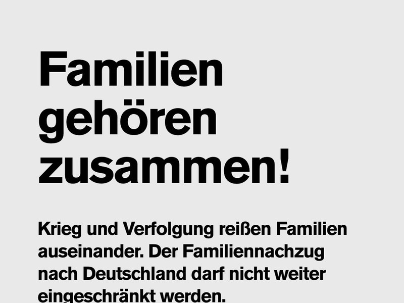 Handicap International lehnt Einschränkung des Familiennachzugs ab - Foto: presseportal.de