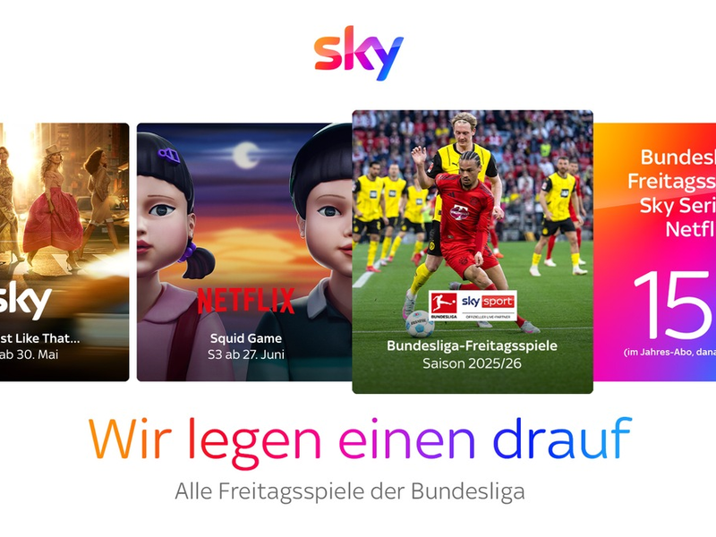 Flutlicht-Freitag für alle Fans: Sky Deutschland macht Neukunden unschlagbares Angebot - Sky Entertainment Plus inklusive Bundesliga-Freitag ab 15 Euro/Monat - Foto: presseportal.de