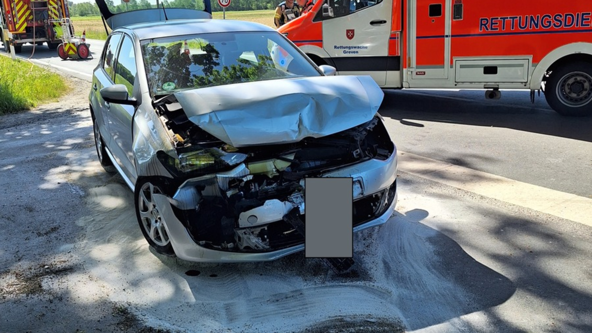 FW-Greven: Verkehrsunfall mit einer verletzten Person - Foto: presseportal.de