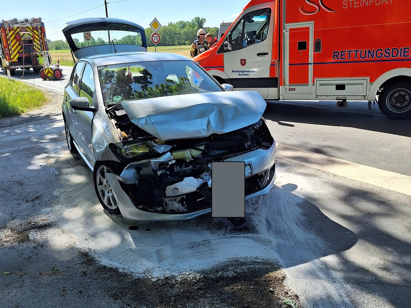 FW-Greven: Verkehrsunfall mit einer verletzten Person - Foto: presseportal.de