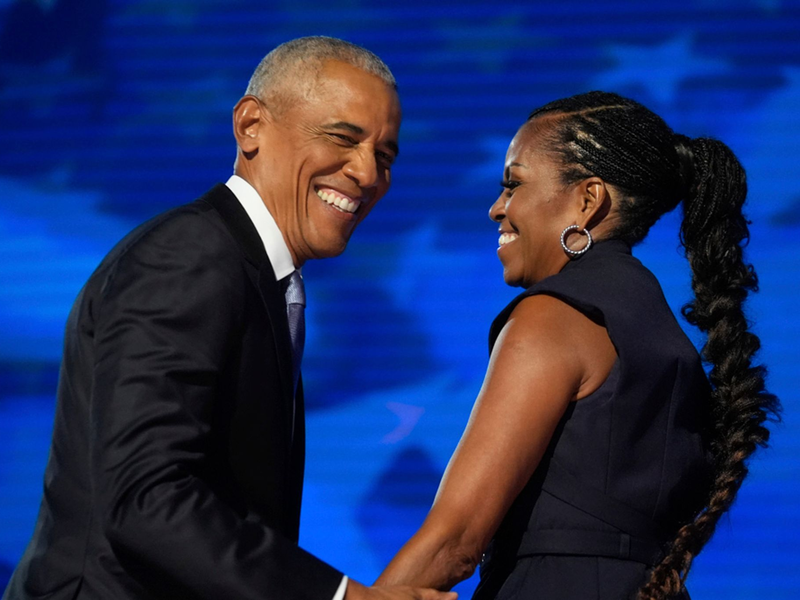 Michelle Obama hat eigenen Worten zufolge gegen ihren Mann Barack den «Kampf» um die Temperatur im Schlafzimmer gewonnen. (Archivbild) - Foto: Erin Hooley/AP/dpa