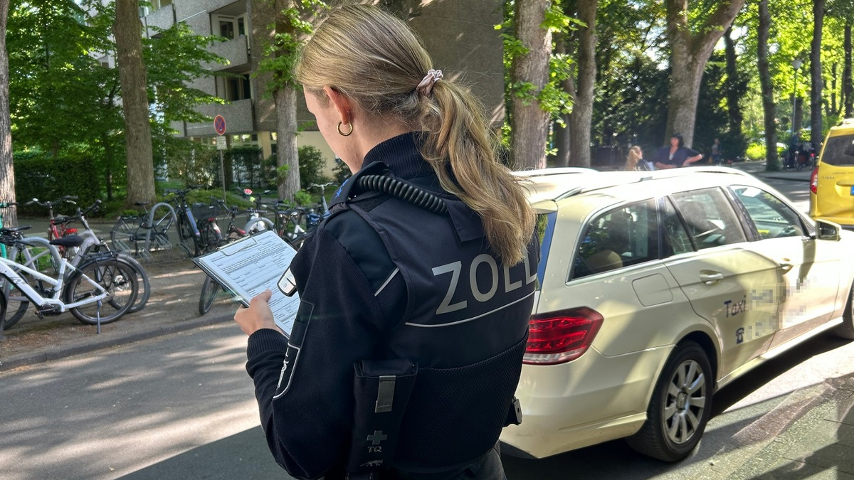 HZA-MS: Mindestlohn wird offenbar nicht immer gezahlt / Zoll kontrolliert Taxiunternehmen in Münster - Foto: presseportal.de