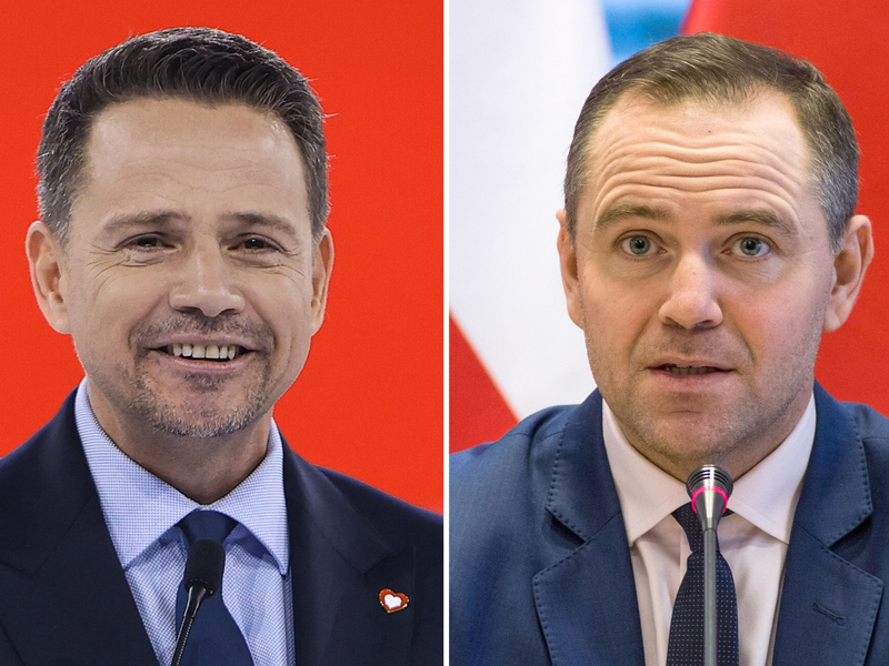 Bei der Stichwahl um das Präsidentenamt in Polen tritt der liberale Rafal Trzaskowski (links) gegen den Rechtskonservativen Karol Nawrocki an. (Archivbild) - Foto: Jarek Praszkiewicz/PAP/Attila Husejnow/SOPA Images via ZUMA Press Wire/dpa