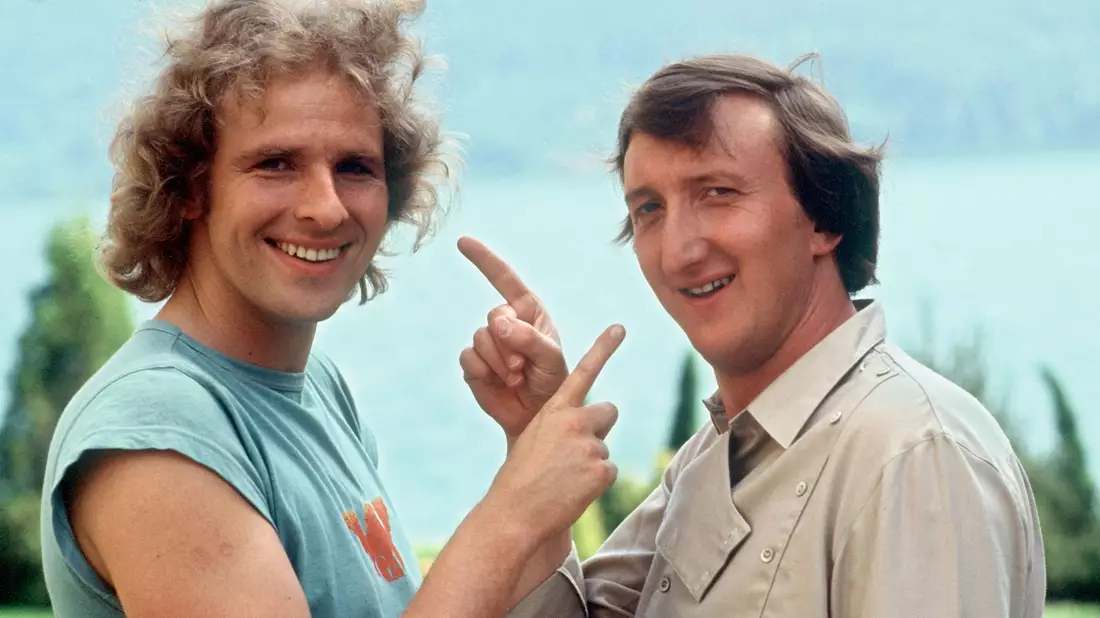Gottschalk trat immer mal wieder auch als Schauspieler auf, etwa hier an der Seite von Mike Krüger in «Die Supernasen». (Archivbild) - Bild: Istvan Bajzat/dpa