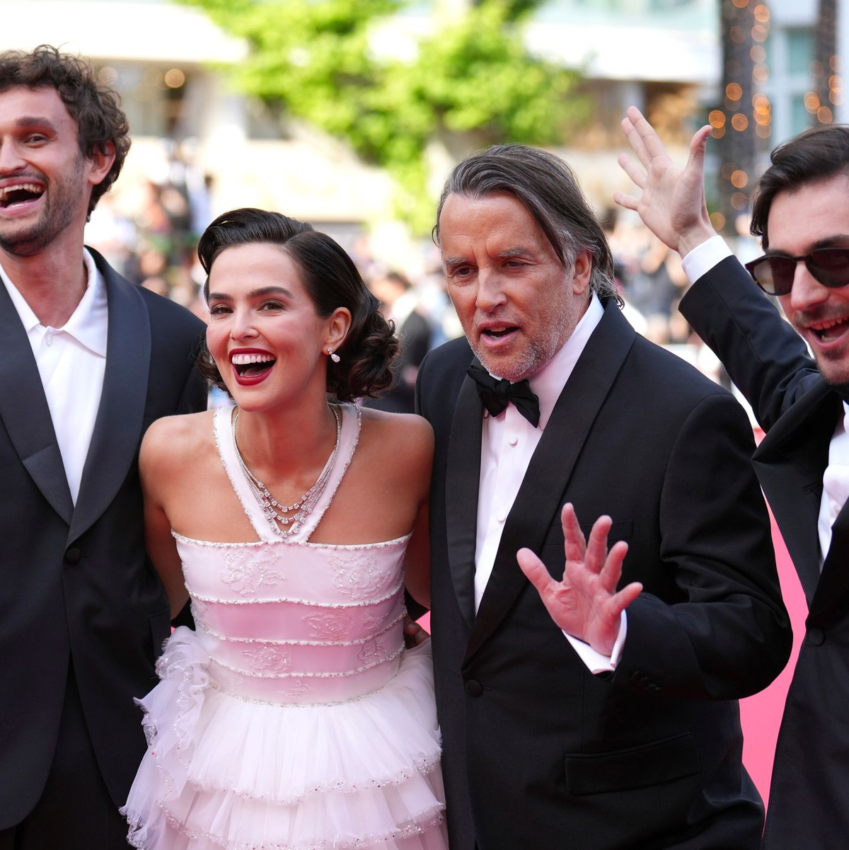 Das Filmteam von «Nouvelle Vague» bei der Premiere. - Foto: Natacha Pisarenko/Invision/AP/dpa