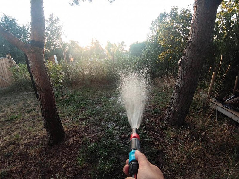 Rasen wird mit Wasser besprengt (Archiv) - Foto: über dts Nachrichtenagentur