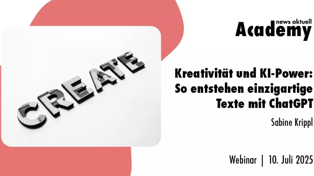 Kreativität und KI-Power: So entstehen einzigartige Texte mit der KI / Ein Webinar der news aktuell Academy - Bild: presseportal.de
