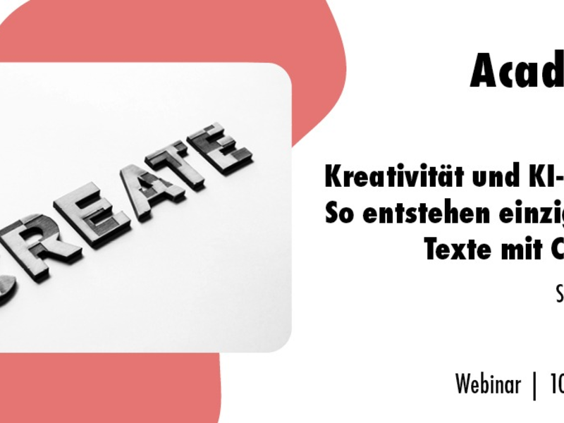 Kreativität und KI-Power: So entstehen einzigartige Texte mit der KI / Ein Webinar der news aktuell Academy - Foto: presseportal.de