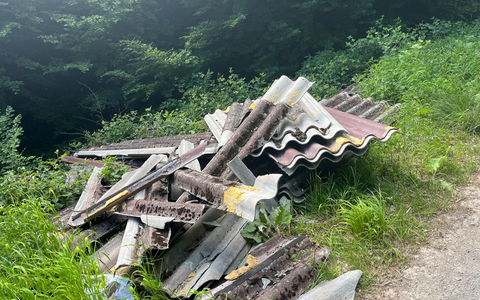 POL-MA: Eberbach/Unterdielbach/Rhein-Neckar-Kreis: Illegale Entsorgung asbesthaltiger Eternitplatten im Waldgebiet - Zeugenaufruf - Foto: presseportal.de POL-MA: Eberbach/Unterdielbach/Rhein-Neckar-Kreis: Illegale Entsorgung asbesthaltiger Eternitplatten im Waldgebiet - Zeugenaufruf - Foto: presseportal.de