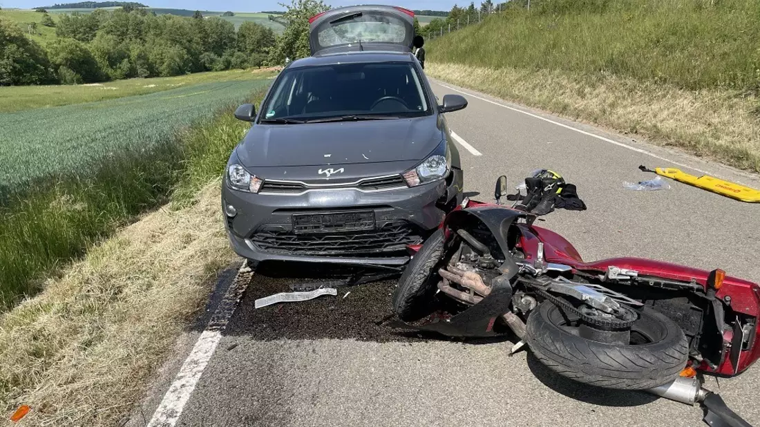 POL-PIROK: 55-jähriger Motorradfahrer schwer verletzt - Bild: presseportal.de