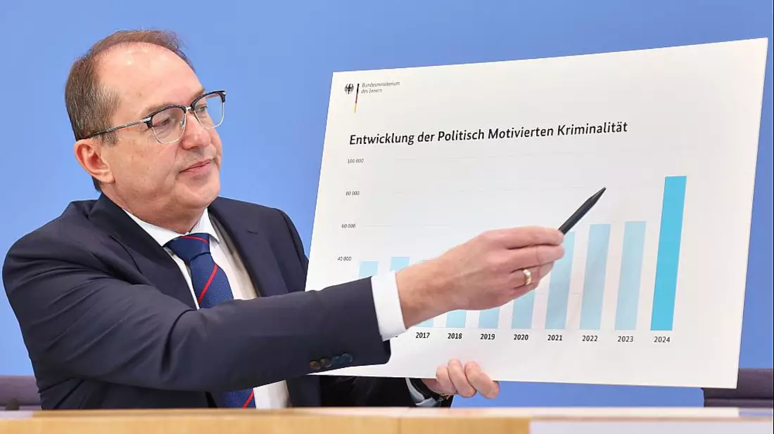 Vorstellung Fallzahlen für Politisch Motivierte Kriminalität (PMK) am 20.05.2025 - Bild: über dts Nachrichtenagentur