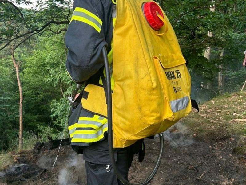 FW Bad Honnef: Vegetationsbrand in abgelegener Hanglage - 70 Kräfte im Einsatz - Foto: presseportal.de