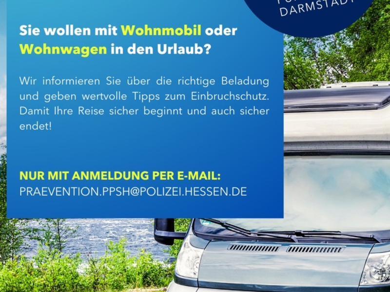 POL-DA: Südhessen: Sicher unterwegs mit Wohnmobil oder Wohnwagen / Es sind noch Anmeldungen möglich! - Foto: presseportal.de