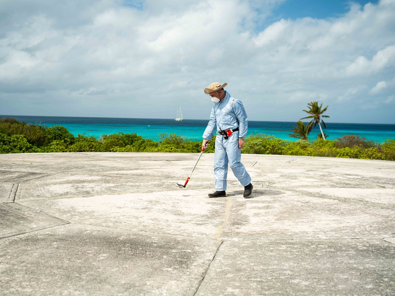 Viele Menschen mussten nach den US-Atombombentests ihre Heimatinseln verlassen. - Foto: Chewy C. Lin/Greenpeace/dpa