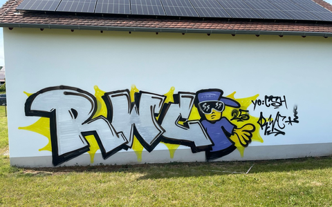 LPI-J: Großflächig beschmiert - Foto: presseportal.de