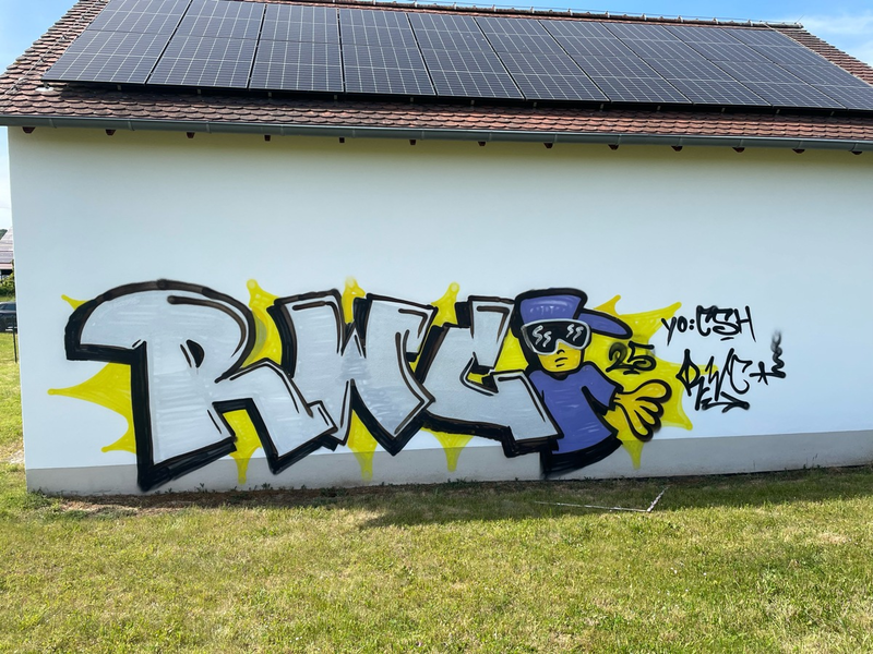 LPI-J: Großflächig beschmiert - Foto: presseportal.de