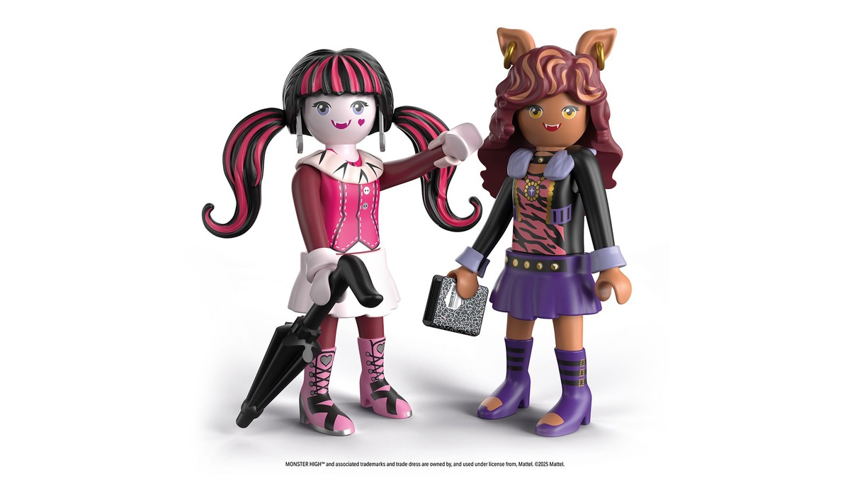 Mattel und Playmobil geben globale Lizenzpartnerschaft bekannt / Erste gemeinsame Produktreihe zu Monster High(TM) erscheint noch 2025 - Foto: presseportal.de