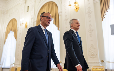 Merz sagt, die Sicherheit der baltischen Verbündeten sei auch Deutschlands Sicherheit. - Foto: Michael Kappeler/dpa Merz sagt, die Sicherheit der baltischen Verbündeten sei auch Deutschlands Sicherheit. - Foto: Michael Kappeler/dpa