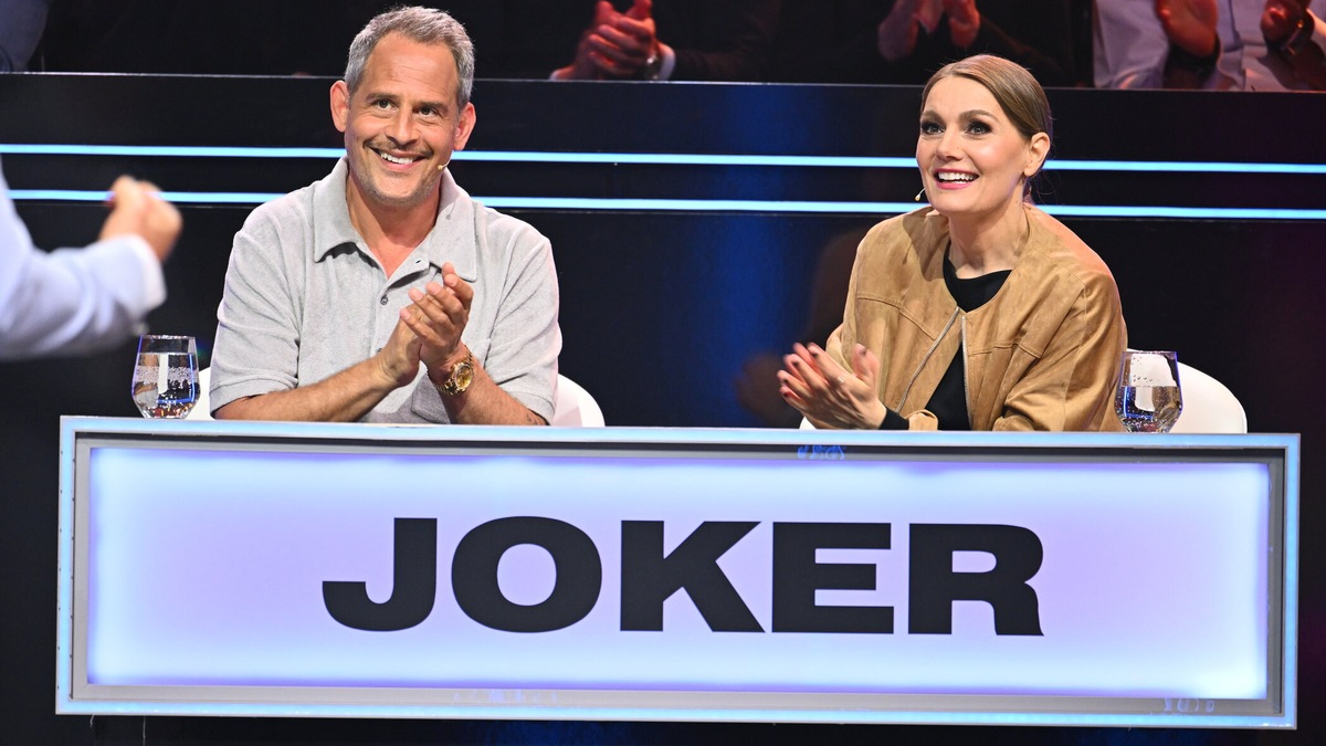 Moritz Bleibtreu Martina Hill Das große Allgemeinwissens Quiz - Foto: Joyn/Willi Weber, presseportal.de