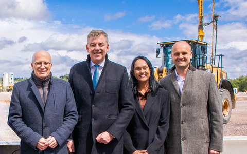 Körber-Neubau Hamburg: Bürgermeister Tschentscher besucht Großbaustelle im Innovationspark Bergedorf - Foto: presseportal.de