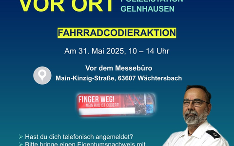 POL-OF: Fahrrad-Codieraktion am 31. Mai 2025: Gemeinsam gegen Diebstahl - Foto: presseportal.de