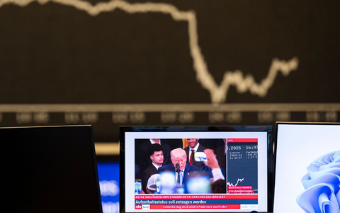 Nach Trumps Ankündigung rutscht der Dax ab.  - Foto: Boris Roessler/dpa