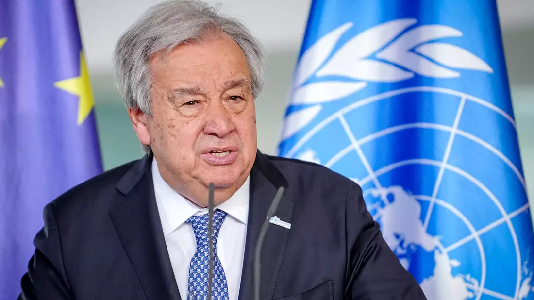 Guterres bei einem Besuch in Berlin - Bild: Kay Nietfeld/dpa