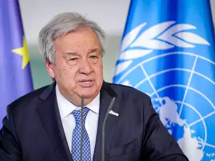 Guterres bei einem Besuch in Berlin - Foto: Kay Nietfeld/dpa