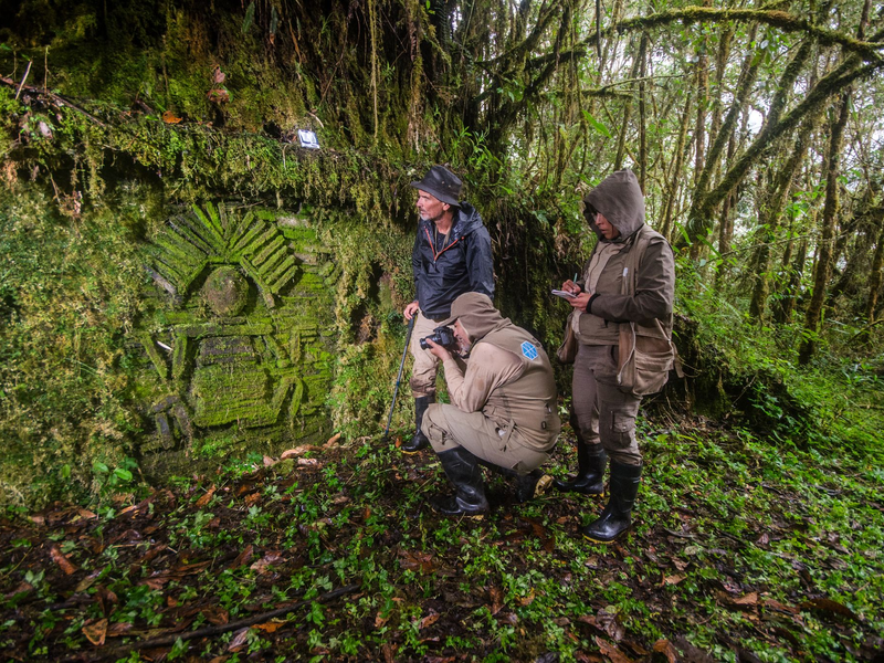 Die Chachapoya verzierten die Häuser mit Mosaiken. - Foto: Heinz Plenge Pardo/World Monuments Fund/dpa