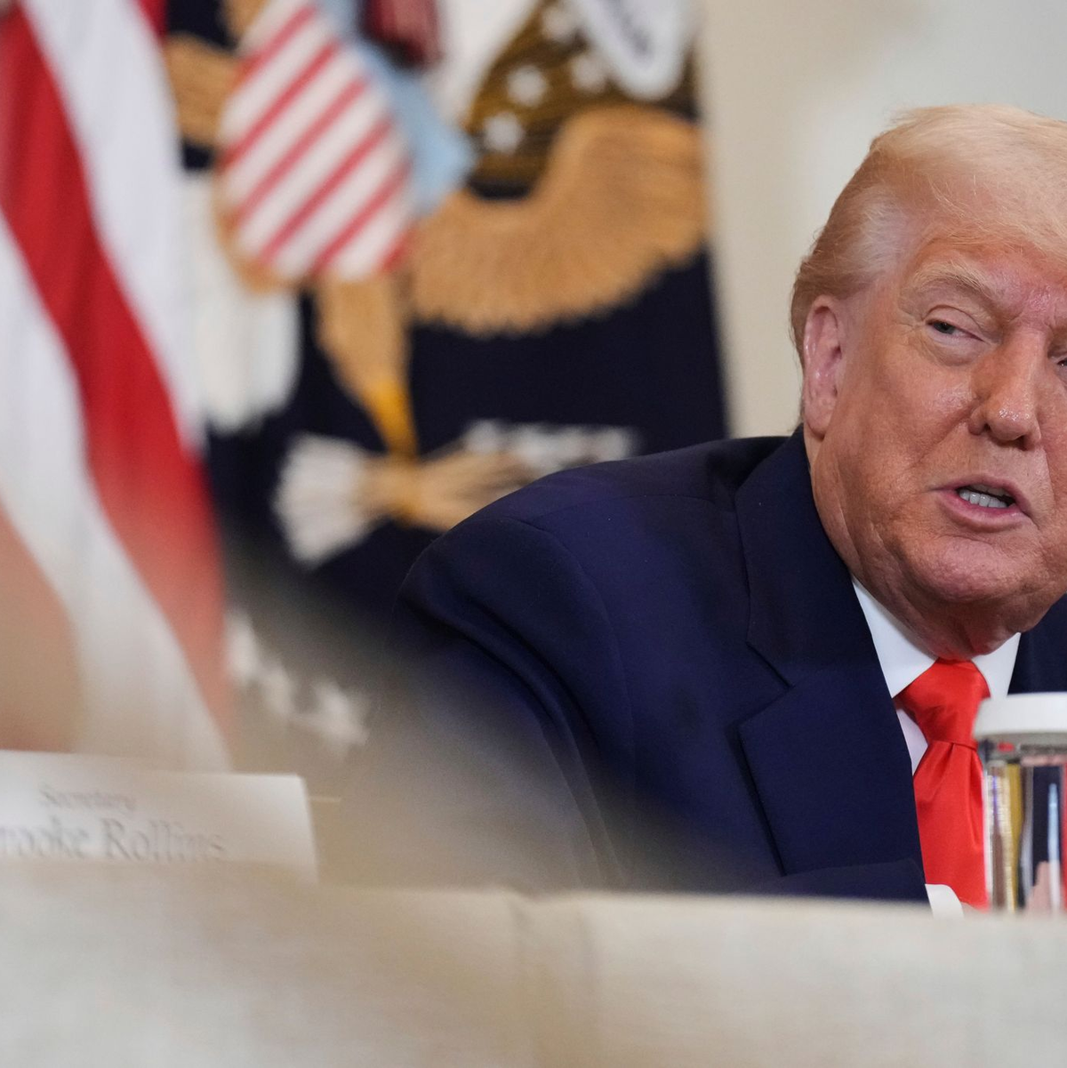 US-Präsident Trump hat Zölle gegen EU-Importe angekündigt. - Foto: Jacquelyn Martin/AP/dpa