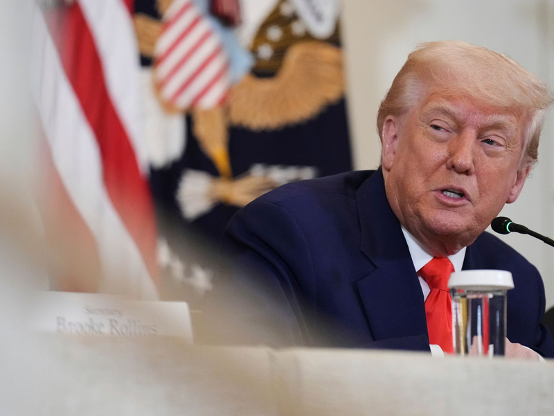 US-Präsident Trump hat Zölle gegen EU-Importe angekündigt. - Foto: Jacquelyn Martin/AP/dpa