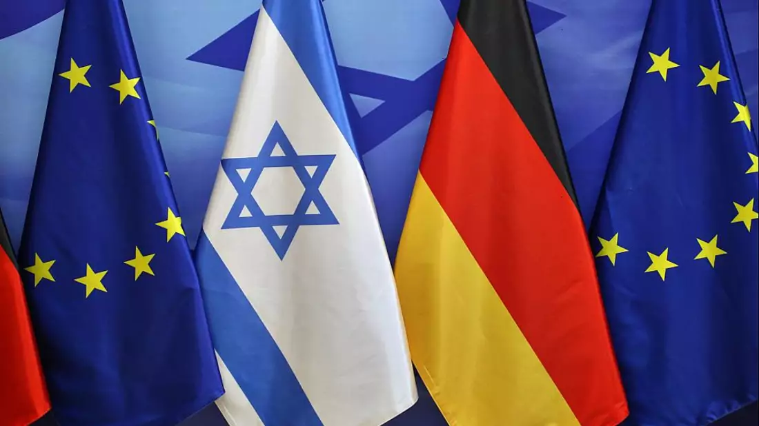 Fahnen von EU, Israel und Deutschland (Archiv) - Bild: über dts Nachrichtenagentur