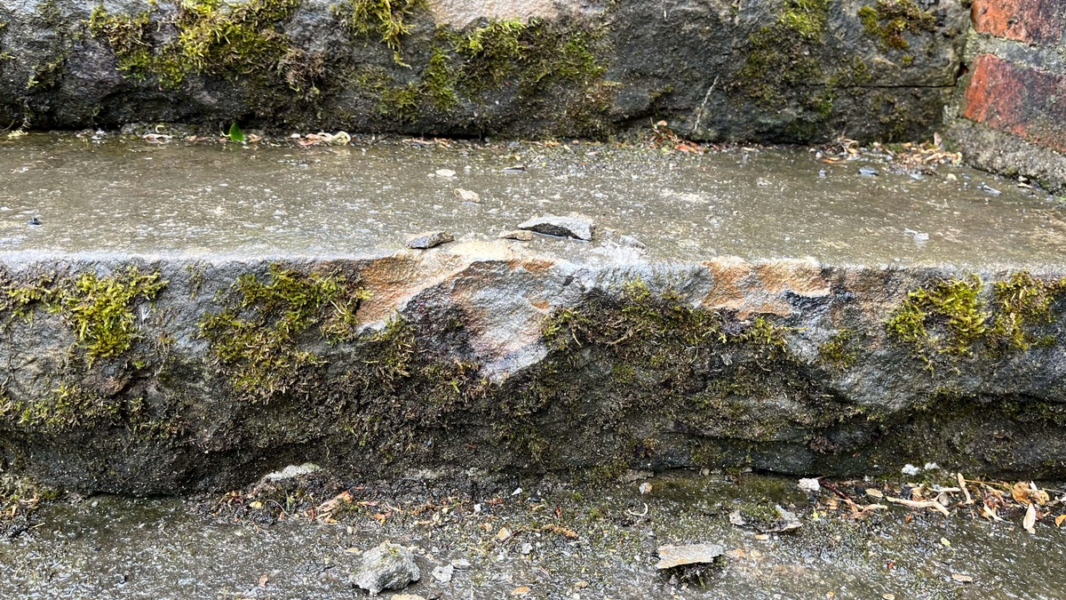 POL-KLE: Rees - Sachbeschädigung an Steintreppe / Zeugen gesucht - Foto: presseportal.de
