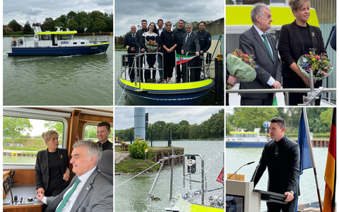 POL-DU: WSP 21 feierlich getauft - Neues Einsatzboot für die Wasserschutzpolizei Münster - Foto: presseportal.de