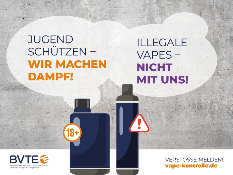 World Vape Day 2025: Rauchfreie Alternativen anbieten statt verbieten / BVTE startet Meldeportal vape-kontrolle.de zur Stärkung von Jugend- und Verbraucherschutz - Foto: presseportal.de