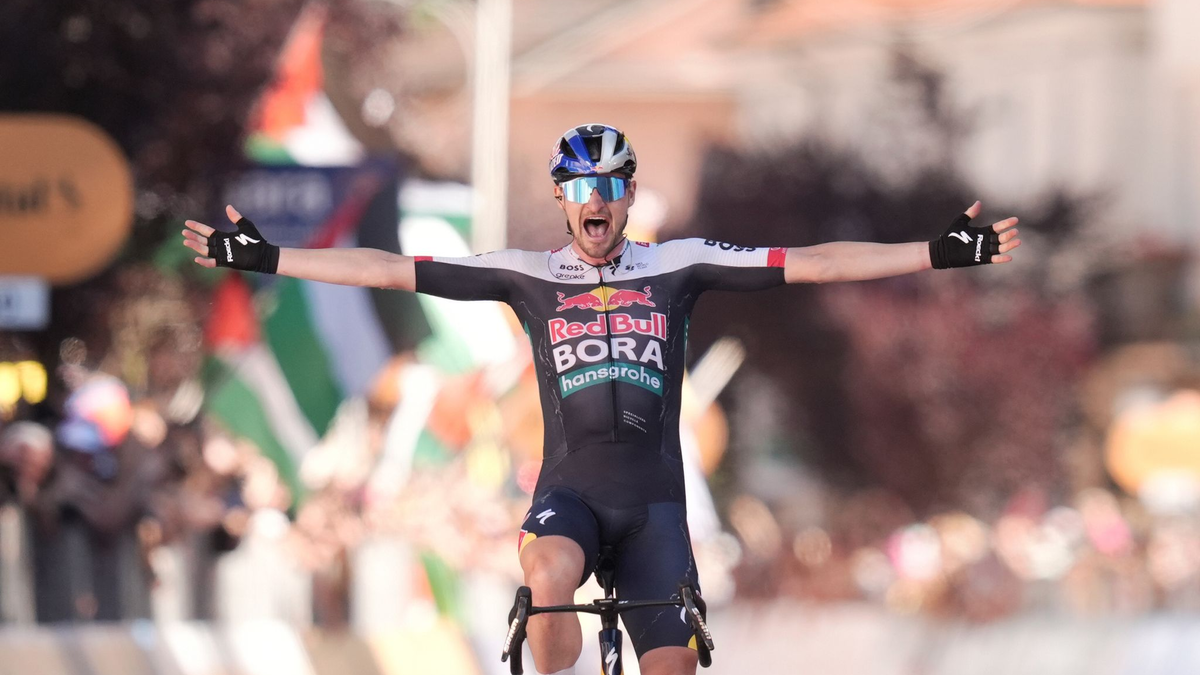 Nico Denz sorgt für den ersten deutschen Etappensieg beim 108. Giro. - Foto: Massimo Paolone/LaPresse/AP/dpa