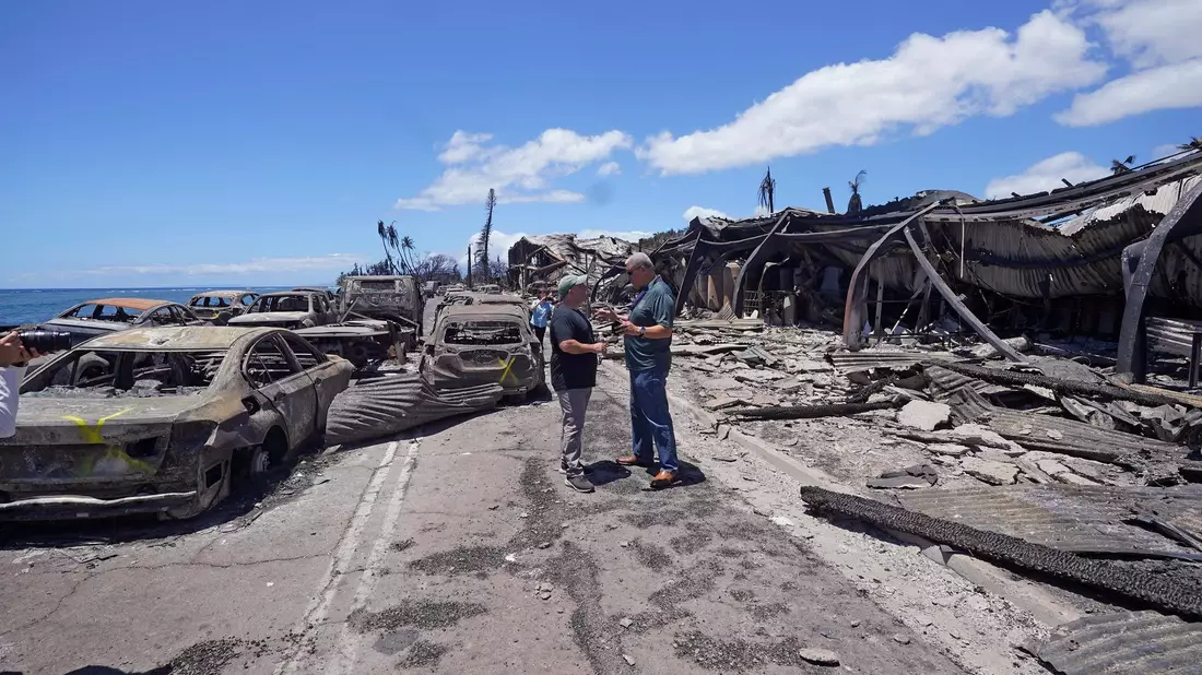 Vor zwei Jahren hatte ein Flammeninferno Teile der Insel Maui zerstört. (Archiv)  - Bild: Rick Bowmer/AP/dpa