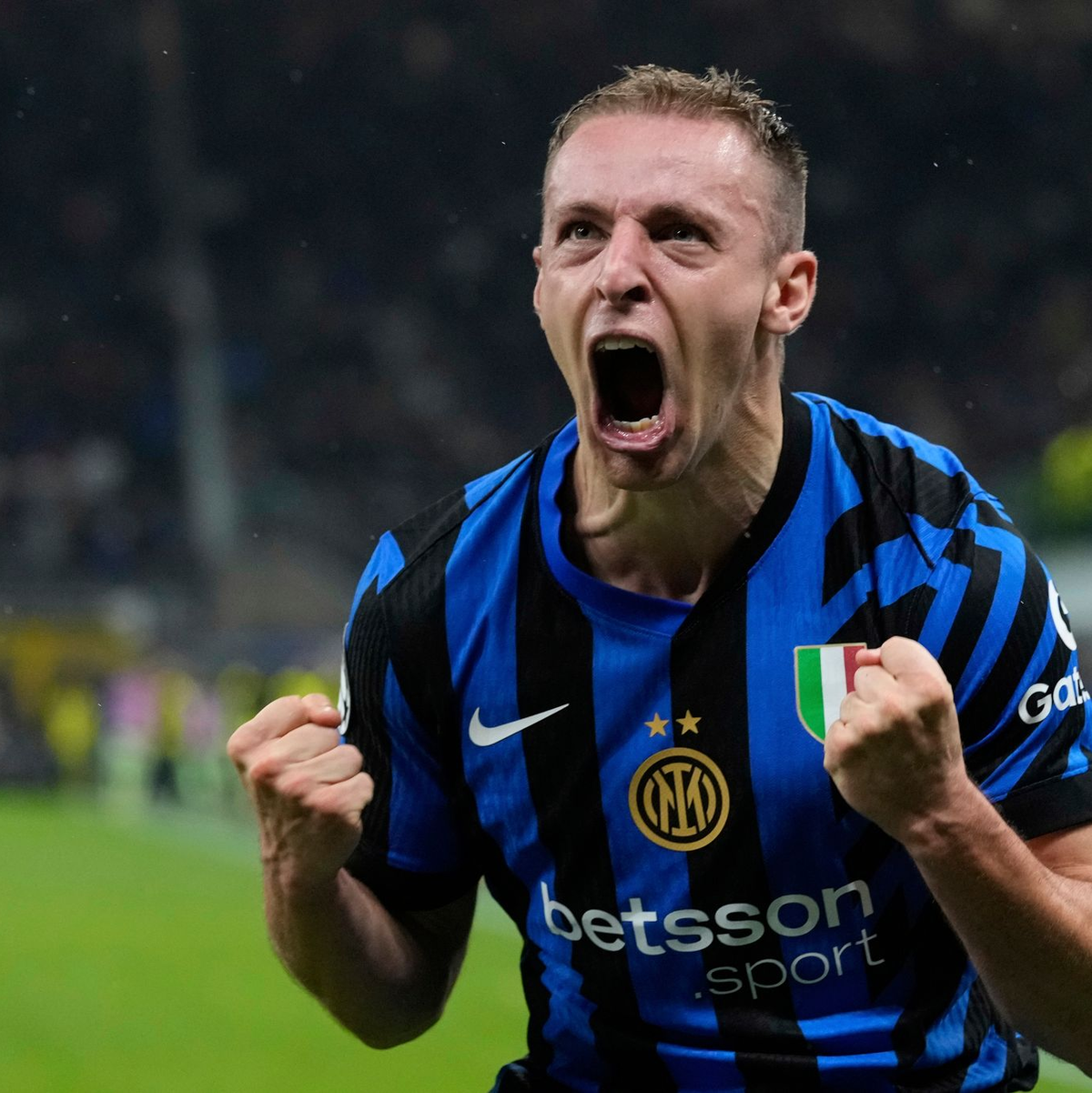 Große Emotionen wie von Inters Davide Frattesi wird es auch im Finale geben. - Foto: Luca Bruno/AP/dpa