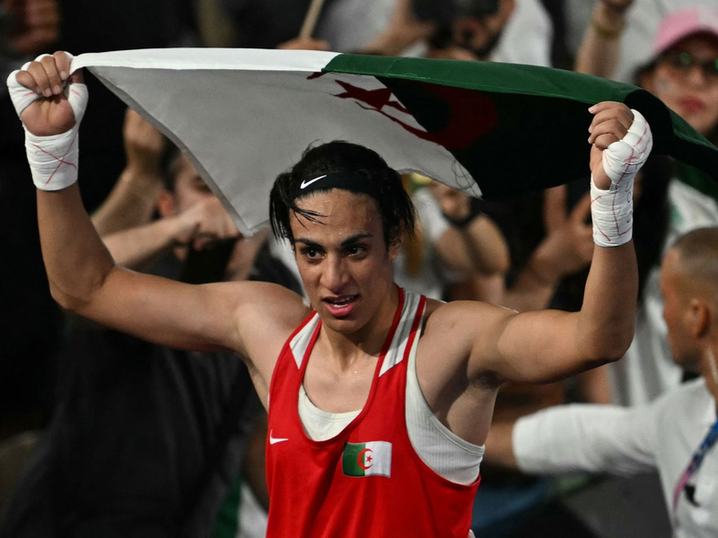 War bei Olympia 2024 Gegenstand der Debatten: Imane Khelif. - Foto: Mauro Pimentel/AFP/dpa