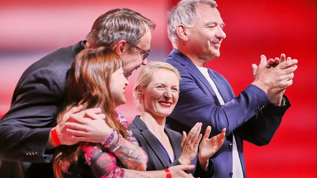 Heidi Reichinnek, Sören Pellmann, Ines Schwerdtner, Jan van Aken (Archiv) - Bild: über dts Nachrichtenagentur