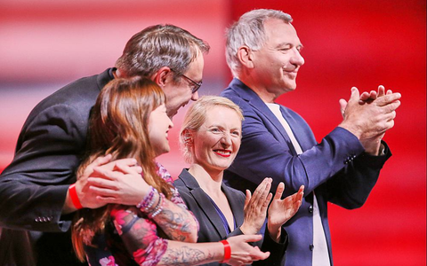 Heidi Reichinnek, Sören Pellmann, Ines Schwerdtner, Jan van Aken (Archiv) - Foto: über dts Nachrichtenagentur
