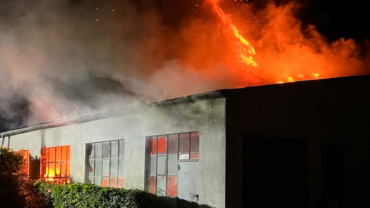POL-ST: Lengerich, Großbrand einer Lagerhalle, Keine Verletzten - Foto: presseportal.de