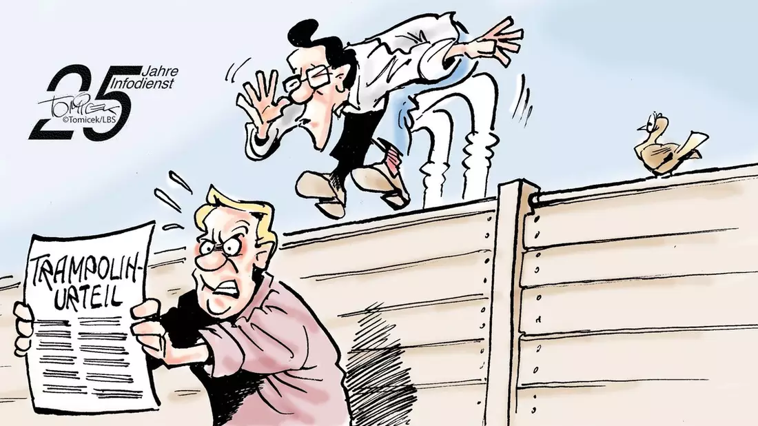 Trampolin als Ausguck / Nachbar verwahrte sich gegen sportliche Aktivitäten - Bild: presseportal.de