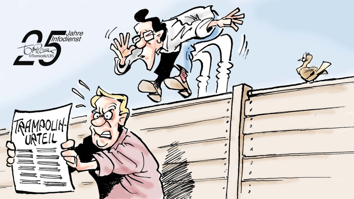 Trampolin als Ausguck / Nachbar verwahrte sich gegen sportliche Aktivitäten - Foto: presseportal.de