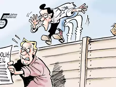 Trampolin als Ausguck / Nachbar verwahrte sich gegen sportliche Aktivitäten - Foto: presseportal.de