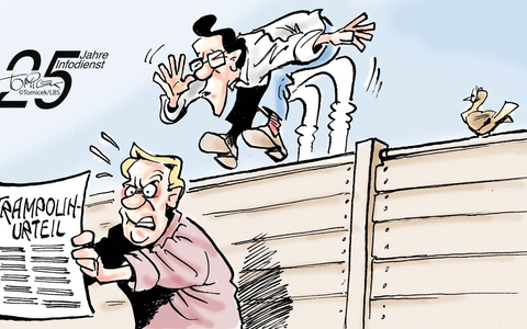 Trampolin als Ausguck / Nachbar verwahrte sich gegen sportliche Aktivitäten - Foto: presseportal.de