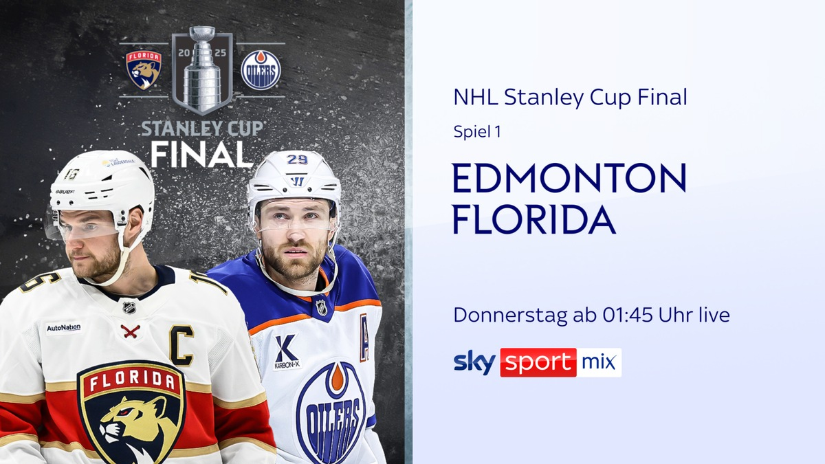Leon Draisaitl und die Edmonton Oilers greifen nach dem Titel: das NHL Stanley Cup Final live und exklusiv bei Sky Sport - Foto: presseportal.de