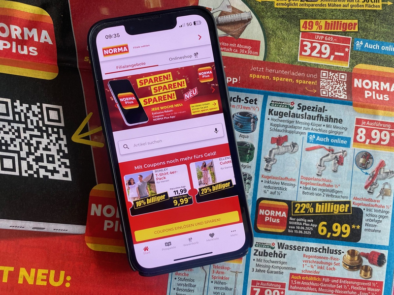NORMA Plus App: Ab heute sparen Kundinnen und Kunden mit den digitalen Coupons bis zu 50 Prozent auf zahlreiche Produkte / Noch mehr Preisvorteile für Nutzerinnen und Nutzer - Foto: presseportal.de