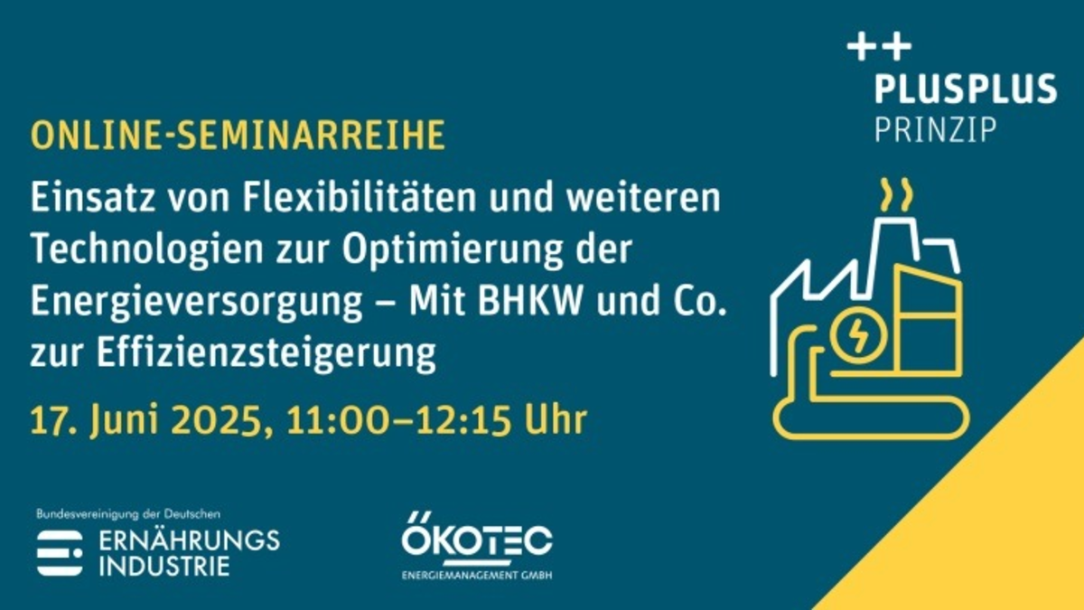 Einsatz von Flexibilitäten zur Optimierung der Energieversorgung / Onlineseminar von BVE und Ökotec - Foto: presseportal.de